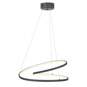 METAL LED and SILICONE BLACK COLOR CHANDELIER 36 CM DIAMETER LOAD: 70 CM